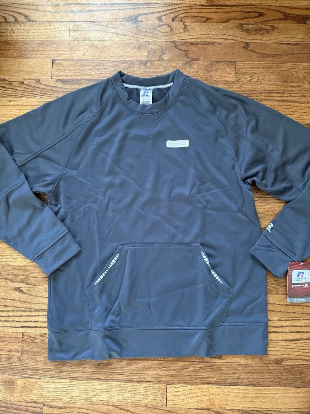 NWT Russell Athletic Dri-Power Men's Fleece Sweatshirt (Charcoal Gray / Size L)